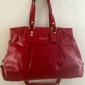 Coach Ashley Red Leather 2-way Shoulder Bag